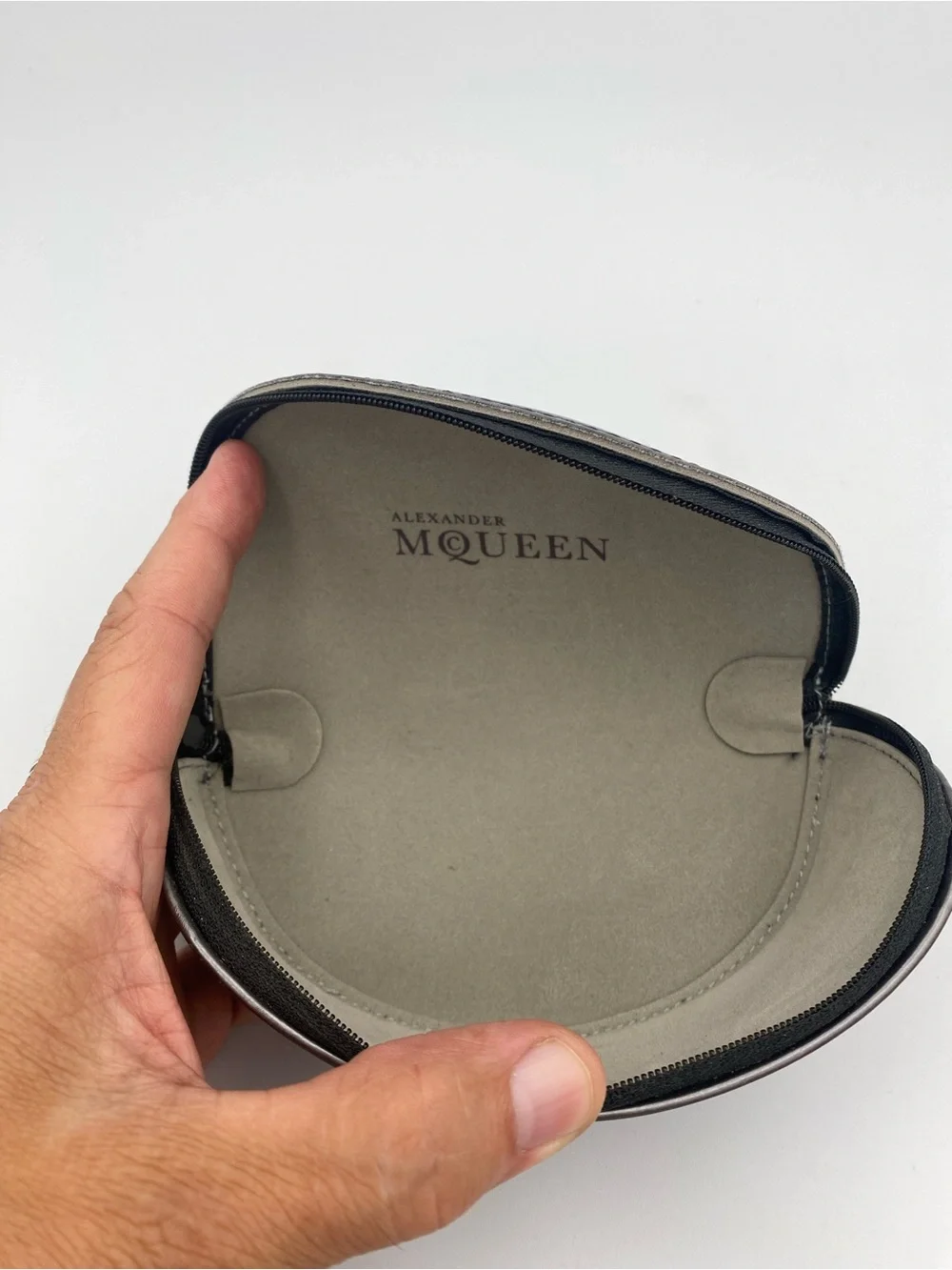 Alexander McQueen Black Leather Eyewear Case